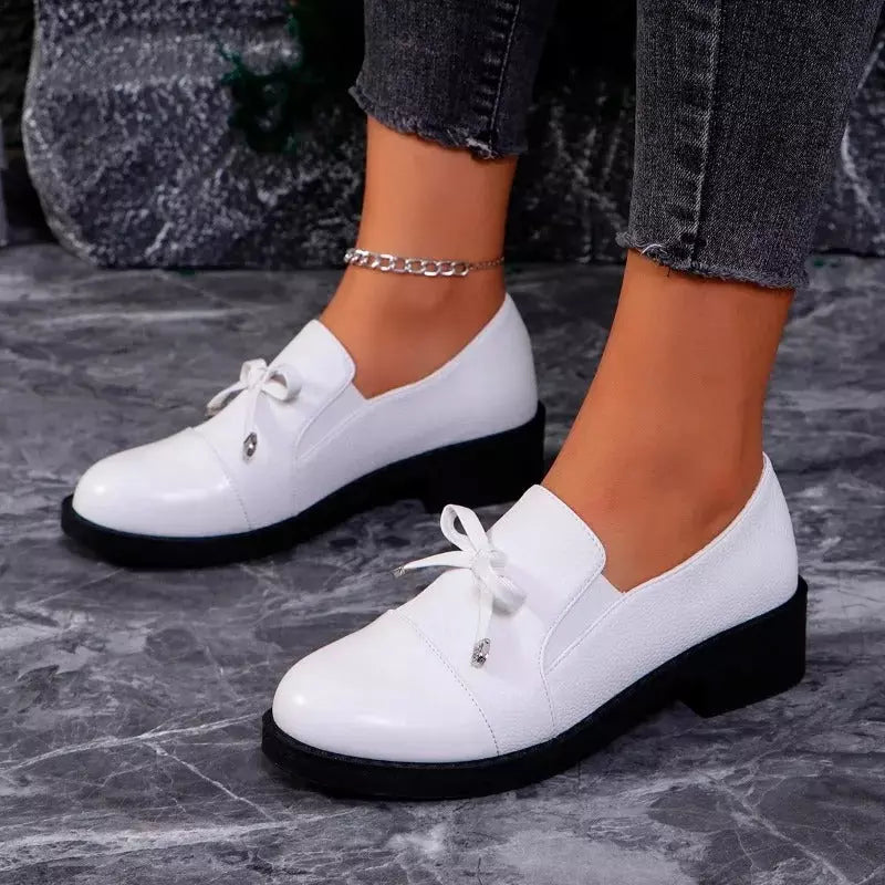 Sapato de Couro Slip-On Casual Confortável